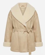  Baylen Out Loud S03 Baylen Dupree Beige Shearling Coat
