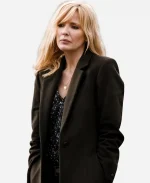 Kelly Reilly Yellowstone S04 Beth Dutton Olive Green Wool Coat