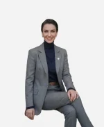 Birce Akalay Tv Series Mezarlik S03 Önem Özülkü Wool Blazer