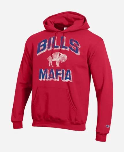 Men's Buffalo Bills Champion Eco Powerblend Red Hoodie
