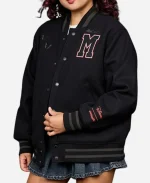 Cakeworthy Disney Mickey Mouse Vampire Black Wool Varsity Jacket