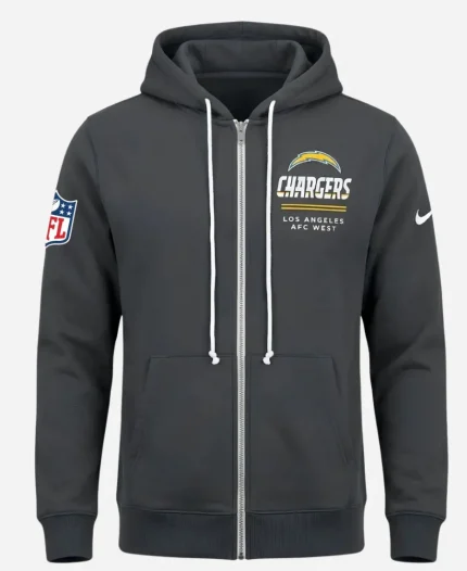 Mike McDaniel 2026 Los Angeles Chargers Preseason Nike Dri-FIT Grey Sideline Hoodie