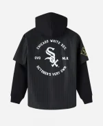 Chicago White Sox OVO x MLB Black Jersey Button-Up Hoodie