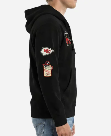  Kansas City Chiefs Disney x Champion Big Bad Wolf All-Star Black Full-Zip Hoodie