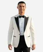 Cristiano Ronaldo White Wedding Blazer