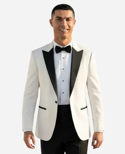 Cristiano Ronaldo White Wedding Blazer