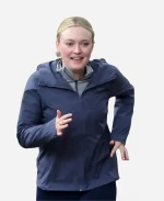 Dakota Fanning Ella Morgan Grey Hooded Jacket