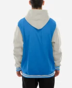 Detroit Lions New Era Blue & Grey Wool Hooded Jacket