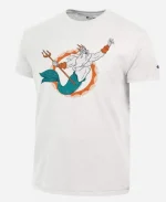 Disney x Champion Miami Dolphins King Triton Tri-Blend Cream T-Shirt 