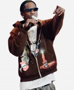 Fanatics Fest NYC 2026 Travis Scott Vintage Brown Graphic Hoodie
