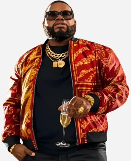Grand Theft Auto VI Boobie Ike Maroon & Golden Bomber Jacket