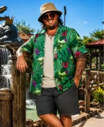 GTA VI Cal Hampton Floral Print Hawaiian Alien Botanical Shirt