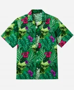 GTA VI Cal Hampton Green Floral Print Hawaiian Alien Botanical Shirt