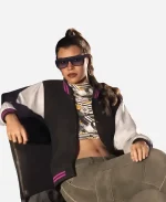 GTA VI Lucia Caminos Black & White Varsity Jacket