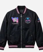 Grand Theft Auto VI Vice City Black Embroidered Bomber Jacket