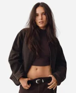Inde Navarrette Boxy Workwear Dark Brown Denim Jacket