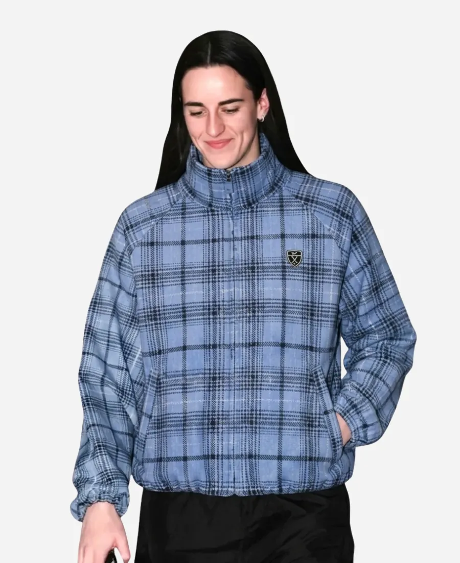 Golden State Valkyries Caitlin Clark Plaid Jacket Golden State Valkyries Caitlin Clark Blue Plaid Jacket