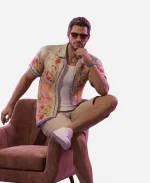 Grand Theft Auto VI Jason Duval White SS Floral Print Shirt