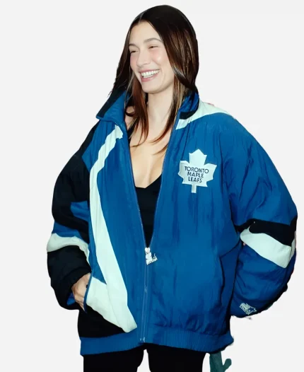Hailey Bieber National Hockey League Vintage 2026 Toronto Maple Leafs Jacket