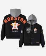 Houston Astros Insulated Twill Bomber - Black