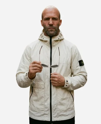 Jason Statham Mutiny London’s Tower Bridge White Jacket