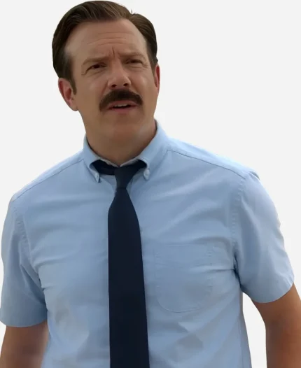 Jason Sudeikis Tv Series Ted Lasso S04 Blue Shirt