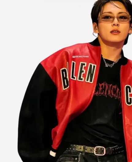 BTS Jungkook Balenciaga Red Jacket