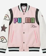 Jersey Shore Family Vacation Jenni Farley Pink Varsity Jacket