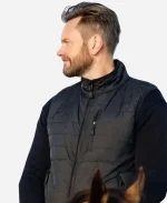 Joel McHale Animal Control S04 Black Puffer Vest