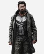 Frank Castle The Punisher One Last Kill 2026 Jon Bernthal Black Leather Coat