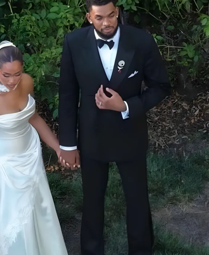 Karl-Anthony Towns Wedding Suit Karl-Anthony Towns Wedding Black Suit