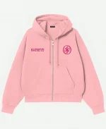  Katseye Pink Desert 2026 Pink Zip-Up Fleece Hoodie