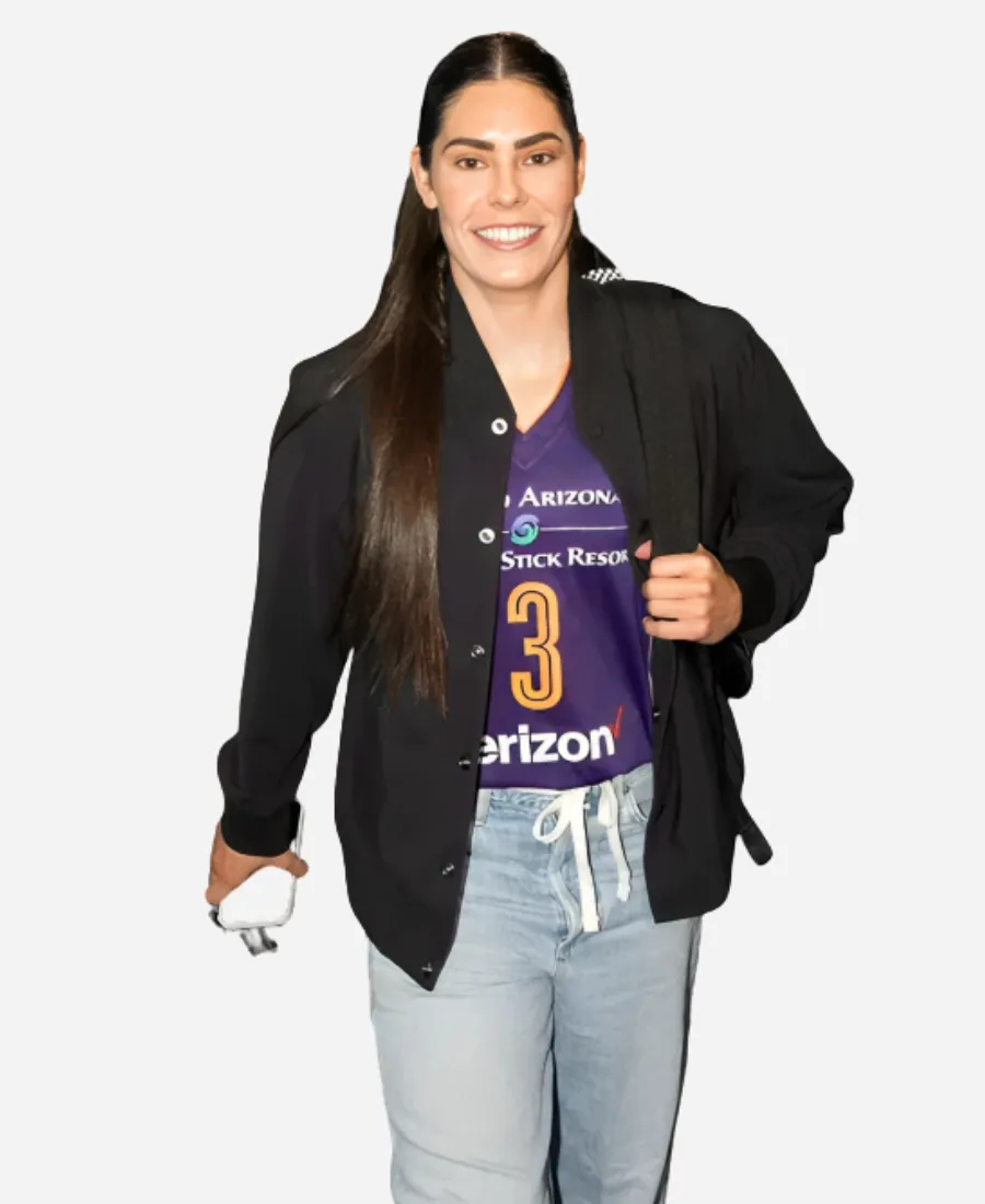  Kelsey Plum Mercury Vs Debut Star Guard 2026 Black Wool Jacket  Kelsey Plum Mercury Vs Debut Star Guard 2026 Black Jacket