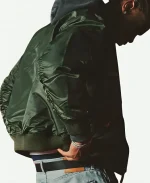 Levi’s x Shai Gilgeous-Alexander MA-1 Olive Green Satin Bomber Jacket