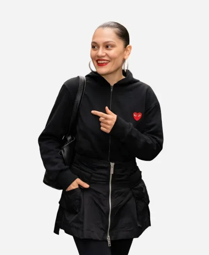 London Capital Breakfast Jessie J Red Heart & Black Hoodie