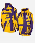 Los Angeles Lakers Nike Courtside Club Woven Full-Zip Hooded Jacket