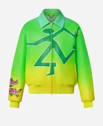 LV Fluo Gradient Leather Bomber Jacket