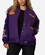 Marvel Comics Spider Man 90’s Cakeworthy Purple Varsity Jacket