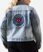 Marvel Spider-Man Brand New Day Embroidered Patches Blue Denim Jacket