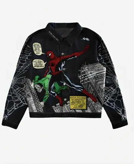 Marvel Spider-Man 2026 Webs From Concrete Raw Denim Jacket