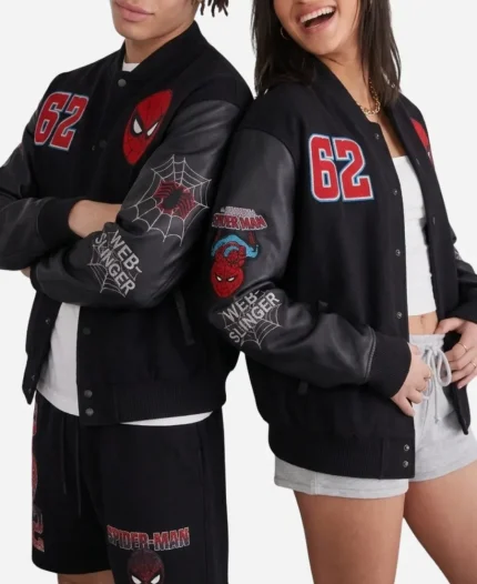 Marvel X Aero Spider-Man Varsity Jacket