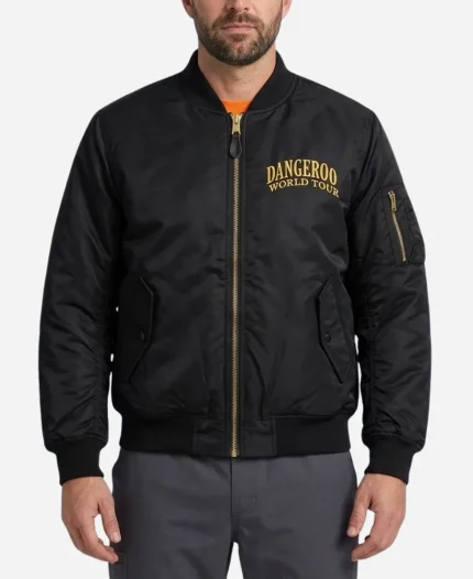 Michael Jackson Dangerous Tour Satin Bomber Jacket 
