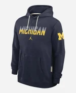 Nike Michigan Wolverines Sideline Dri-FIT Navy Gradient Pullover Hoodie