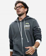Mike McDaniel Los Angeles Chargers Preseason Nike Dri-FIT Grey Sideline Hoodie