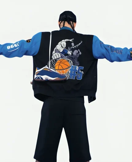  NBA Jose Alvarado SLAM Kicks 29 Black & Blue Varsity Jacket