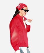 NYC 2026 Dua Lipa John Fitzgerald Kennedy Airport Red Jacket