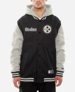 Pittsburgh Steelers 2026 New Era Hoodie Jacket Black & Grey