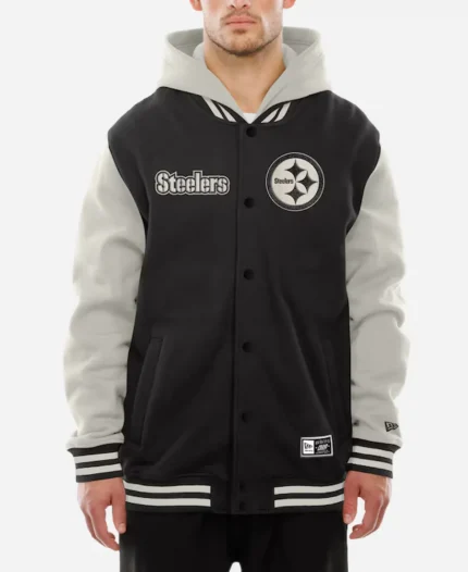 Pittsburgh Steelers 2026 New Era Hoodie Jacket Black & Grey