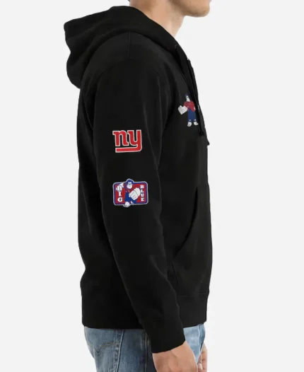 New York Giants Disney x Champion Wreck-It Ralph All-Star Full-Zip Hoodie in Black