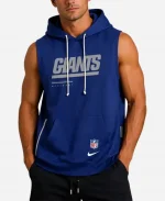 Nike 2026 New York Giants Sideline Sleeveless Blue Hoodie